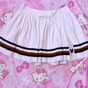 Tommy Hilfiger Disney Collab Pleated Skirt with Navy and Red Stripes